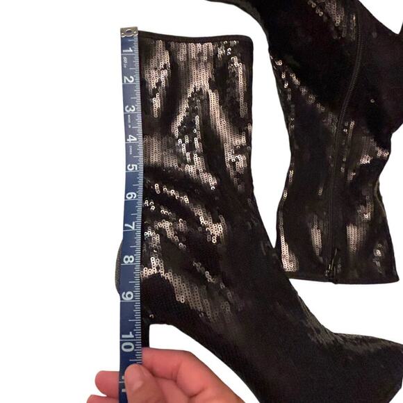 Truffle Collection Sequin Stiletto Heel Boots Black Size 40 (US 9.5) - Picture 6 of 8